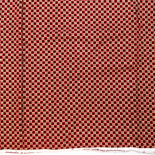 Planning A Quilt - Brushed Flanelette Cotton Woven - Cream/Burgundy Geometric - 1M Bundle - True Deadstock fabric Fabric by private - Sustainable Textile | FABCYCLE