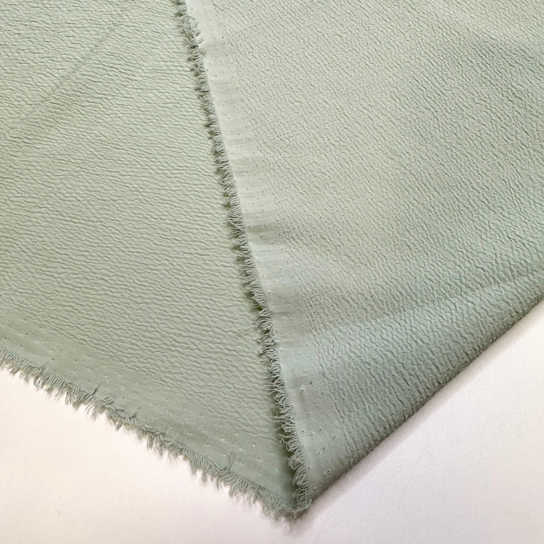 Planning A Yard Sale - Polyester Blend Woven - Light Green - 1.45M Bundle - True Deadstock fabric Fabric by private - Sustainable Textile | FABCYCLE