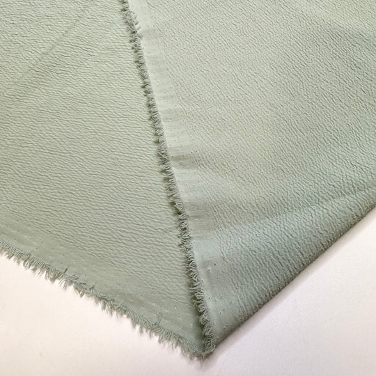 Planning A Yard Sale - Polyester Blend Woven - Light Green - 1.45M Bundle - True Deadstock fabric Fabric by private - Sustainable Textile | FABCYCLE