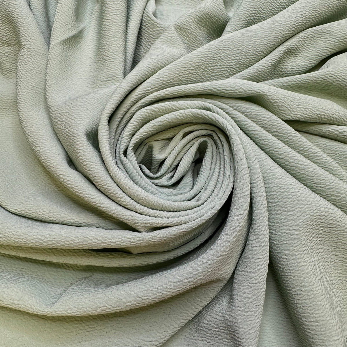 Planning A Yard Sale - Polyester Blend Woven - Light Green - 1.45M Bundle - True Deadstock fabric Fabric by private - Sustainable Textile | FABCYCLE