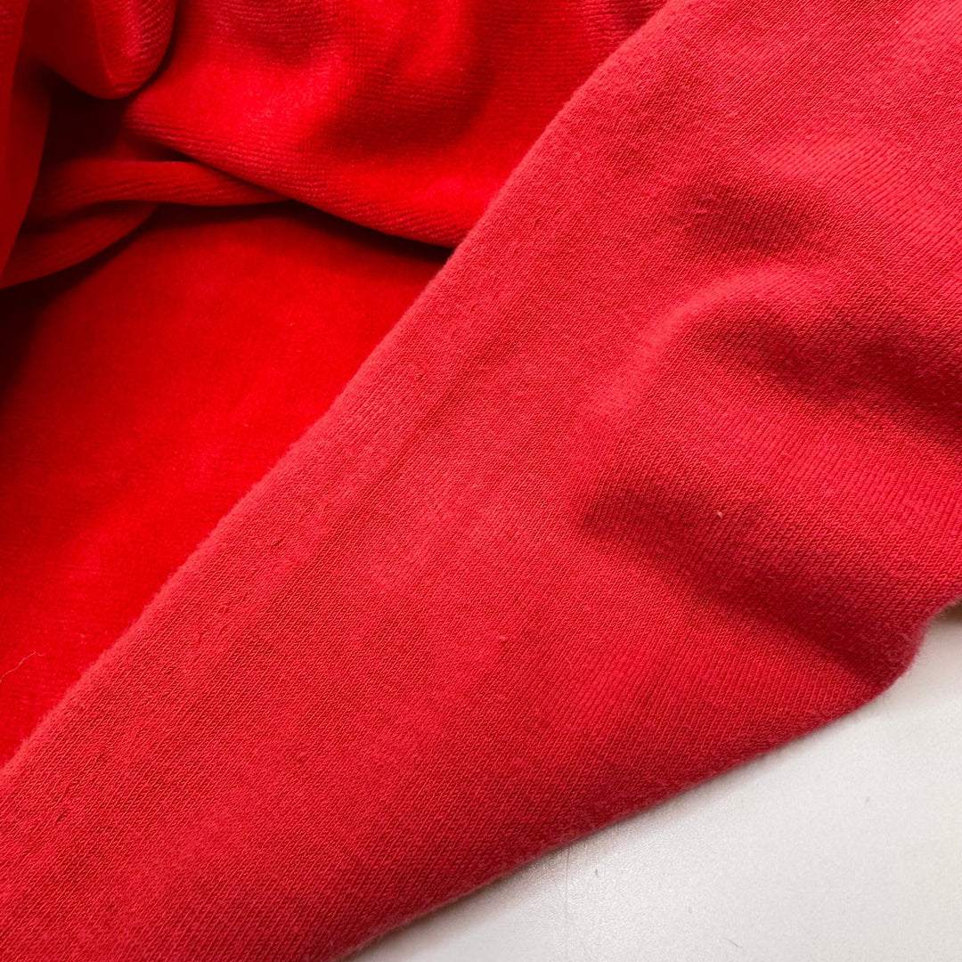 Planning To WFH - Low Pile Knitted Velour Cotton Knit - Light Red - 2.35M Bundle - True Deadstock fabric Fabric by private - Sustainable Textile | FABCYCLE