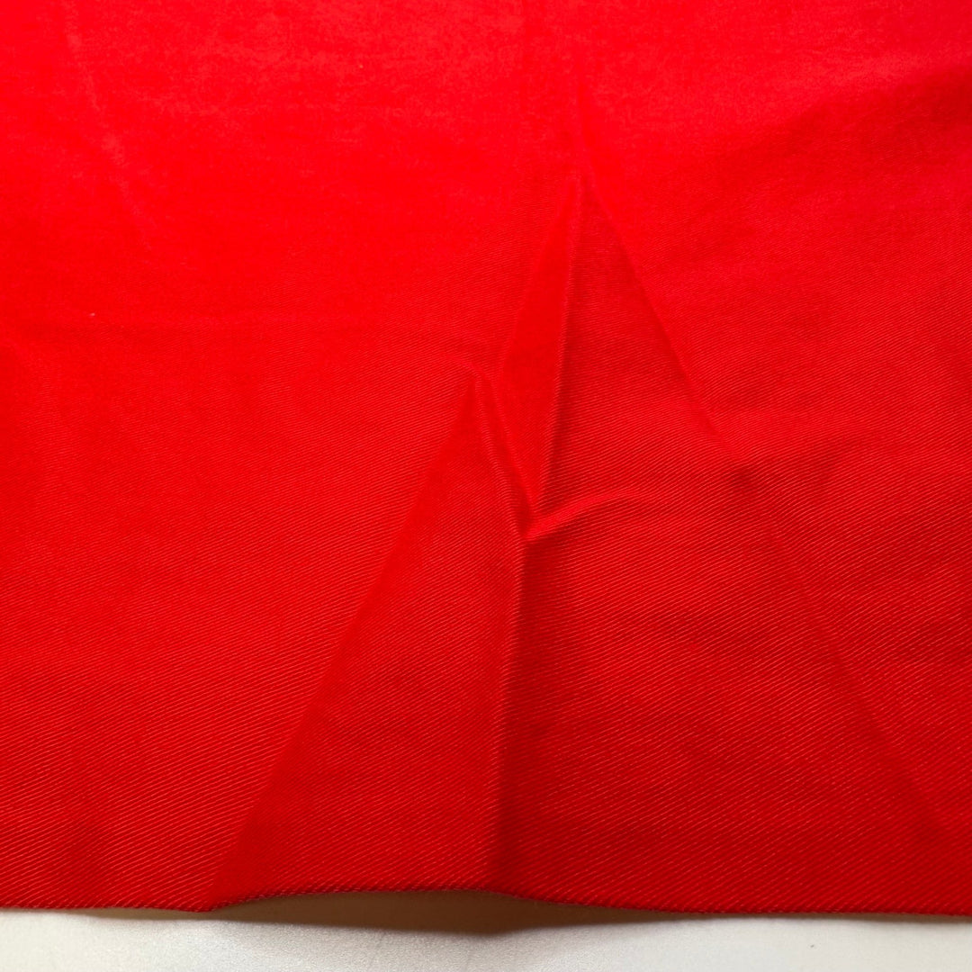 Planting An Apple Tree - Brushed Cotton Woven - Red - 1M Bundle - True Deadstock fabric Fabric by private - Sustainable Textile | FABCYCLE