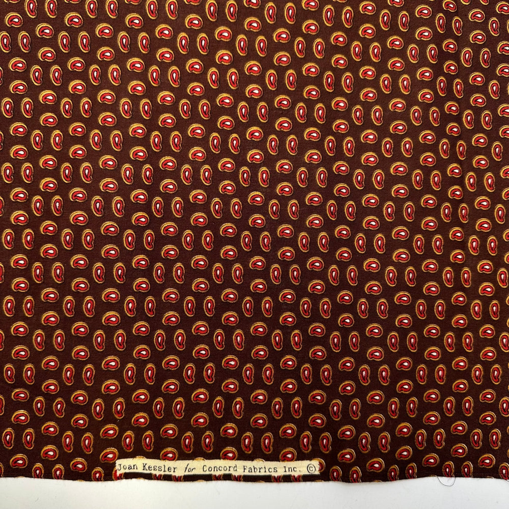 Planting Seeds - Cotton Woven - Brown Multi Paisley - 2.4M Bundle - True Deadstock fabric Fabric by private - Sustainable Textile | FABCYCLE