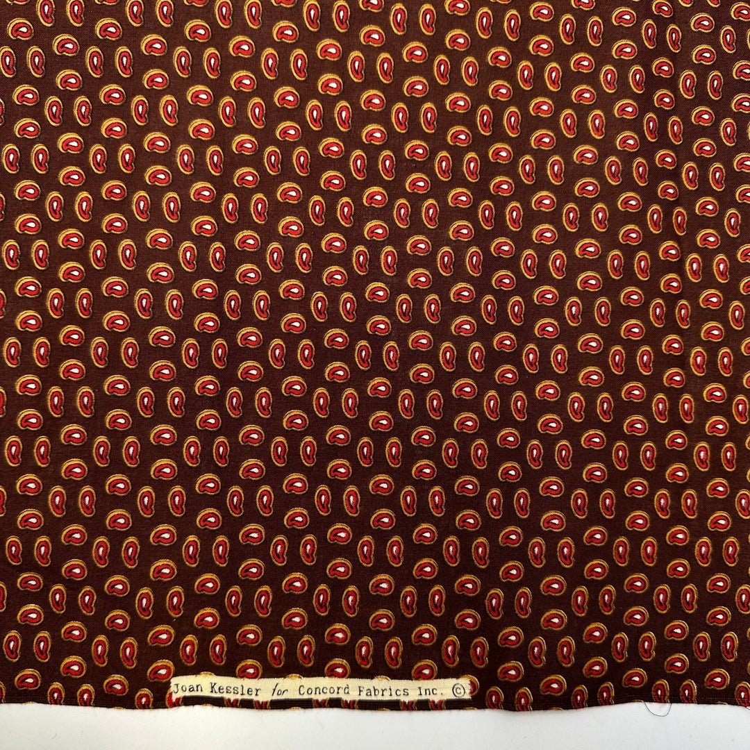 Planting Seeds - Cotton Woven - Brown Multi Paisley - 2.4M Bundle - True Deadstock fabric Fabric by private - Sustainable Textile | FABCYCLE