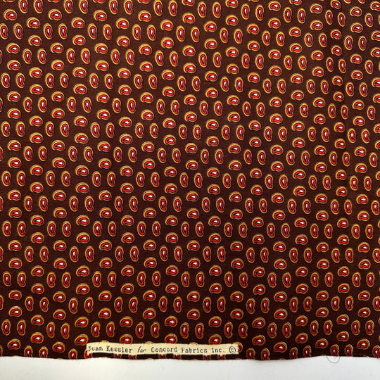 Planting Seeds - Cotton Woven - Brown Multi Paisley - 2.4M Bundle - True Deadstock fabric Fabric by private - Sustainable Textile | FABCYCLE