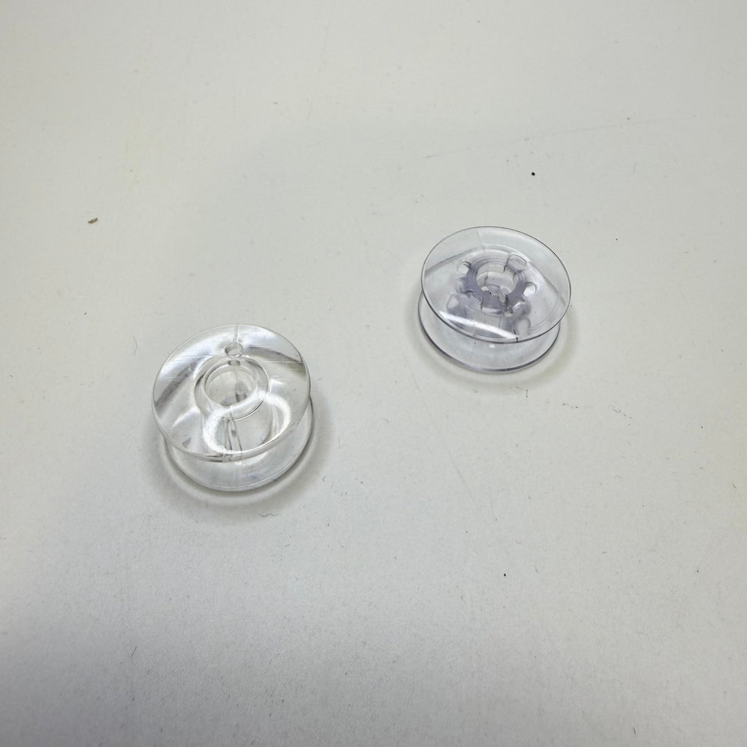 Plastic Bobbins Notions - Clear - 2 Pack - True Deadstock supplies Fabric by private - Sustainable Textile | FABCYCLE