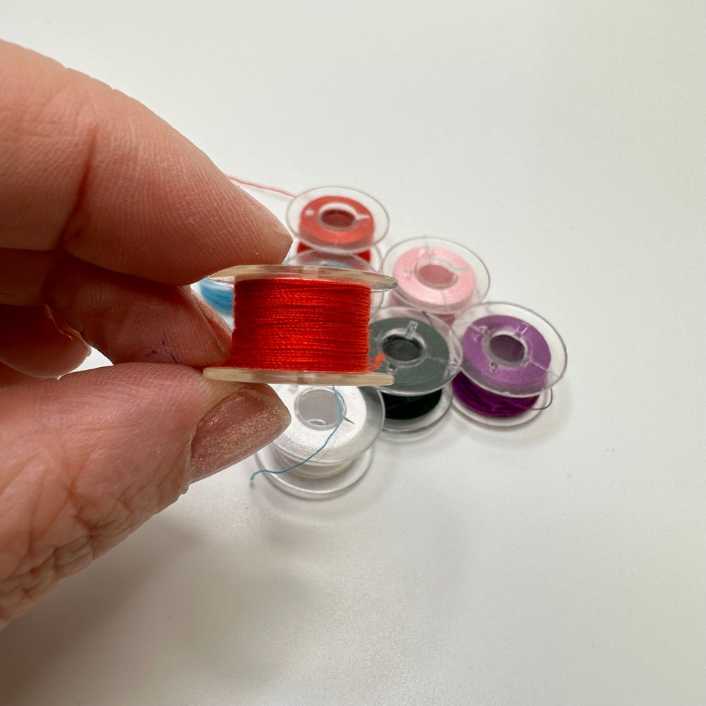 Plastic Bobbins With Thread Tools - Multi - 8 Pack - True Deadstock supplies Fabric by private - Sustainable Textile | FABCYCLE