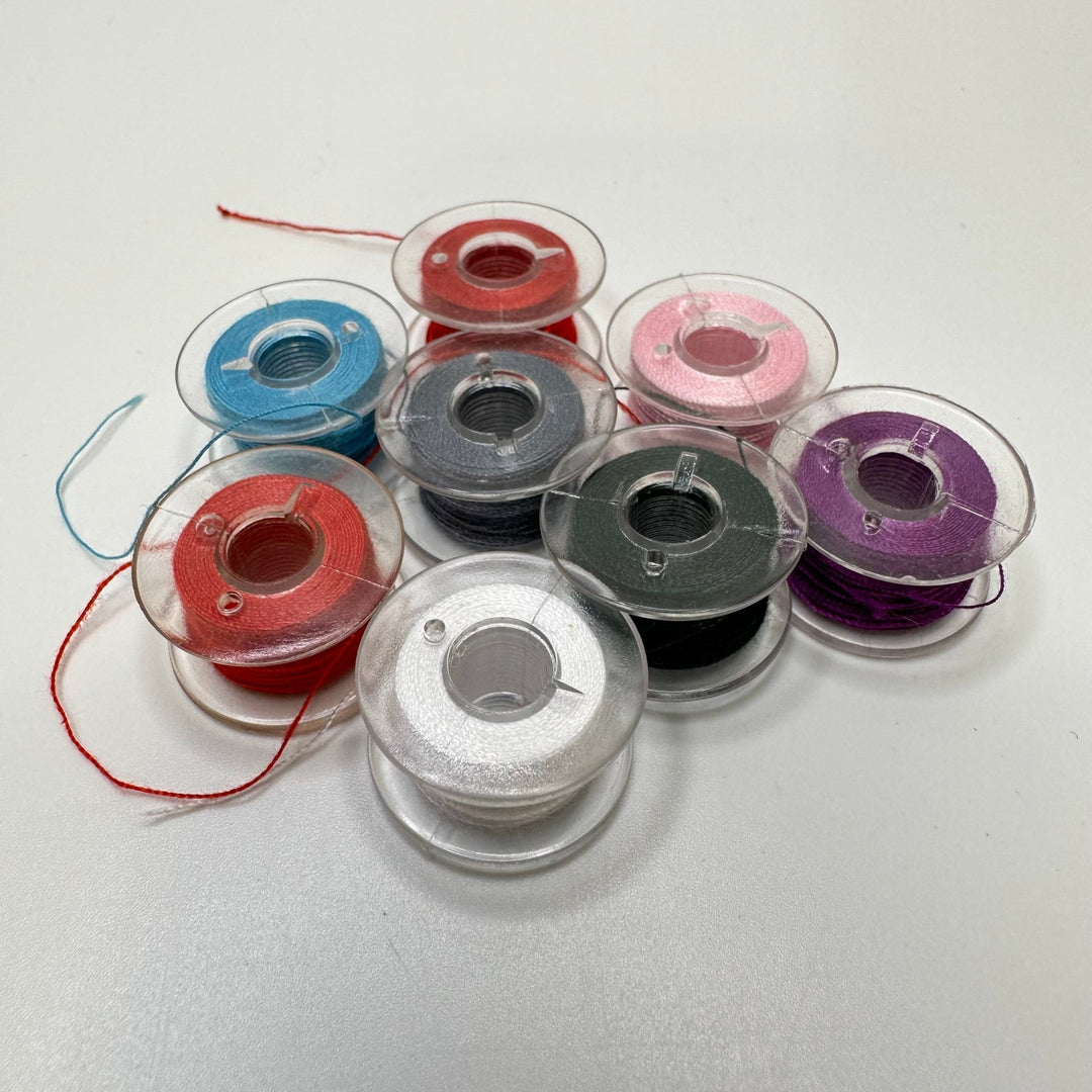 Plastic Bobbins With Thread Tools - Multi - 8 Pack - True Deadstock supplies Fabric by private - Sustainable Textile | FABCYCLE