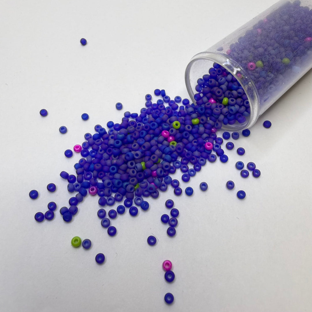 Plastic Seed Beads Beads - Purple Multi - 300 Pack - True Deadstock supplies Fabric by private - Sustainable Textile | FABCYCLE