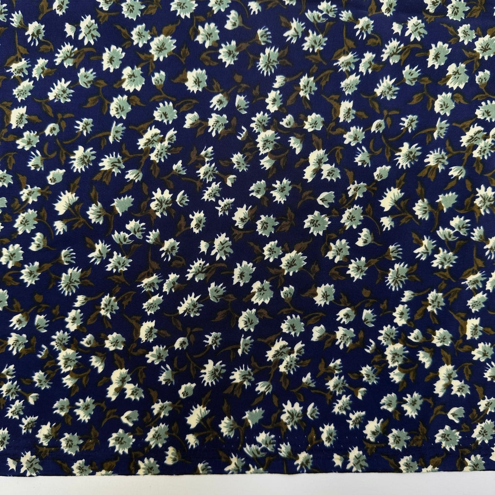 Playing Shuffleboard - Poly Woven - Navy Multi Floral - 1.5M Bundle - True Deadstock fabric Fabric by private - Sustainable Textile | FABCYCLE