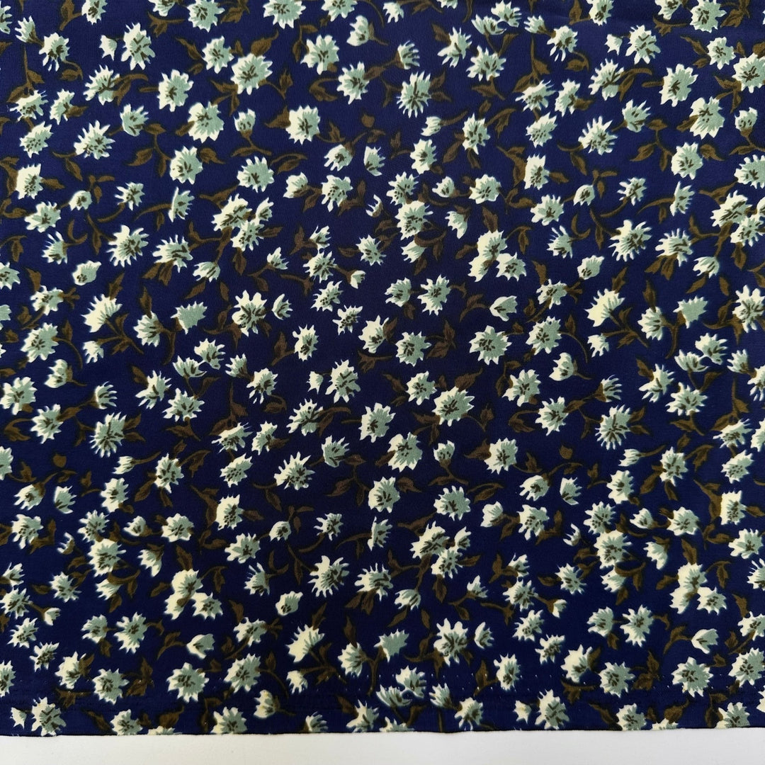 Playing Shuffleboard - Poly Woven - Navy Multi Floral - 1.5M Bundle - True Deadstock fabric Fabric by private - Sustainable Textile | FABCYCLE