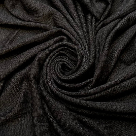 Pleasant Attitude - Sweater Knit Bamboo Blend Knit - Black - Bundles - True Deadstock fabric Fabric by private - Sustainable Textile | FABCYCLE