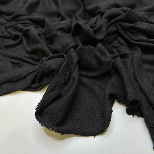 Pleasant Attitude - Sweater Knit Bamboo Blend Knit - Black - Bundles - True Deadstock fabric Fabric by private - Sustainable Textile | FABCYCLE