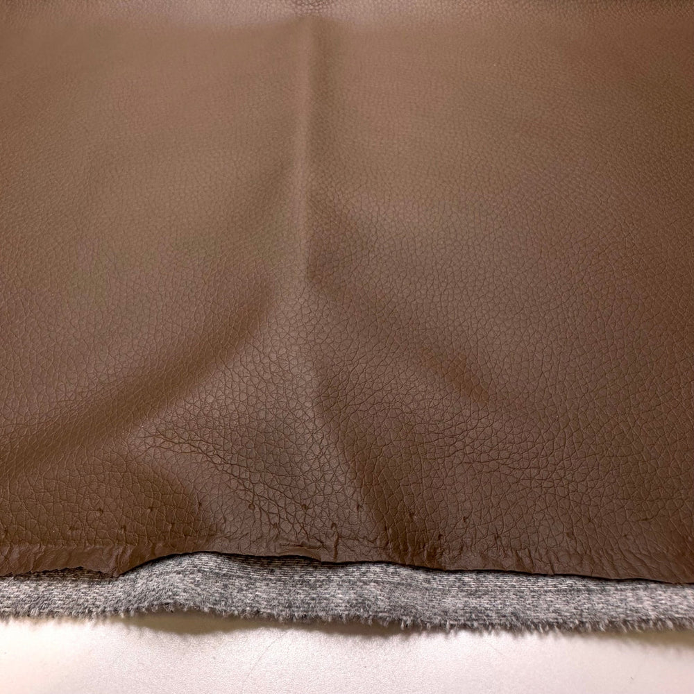 Pleather To Meet You - Waterproof Pleather Polyester Backing PU/Poly Woven - Brown - 1M Bundle - True Deadstock fabric Fabric by private - Sustainable Textile | FABCYCLE