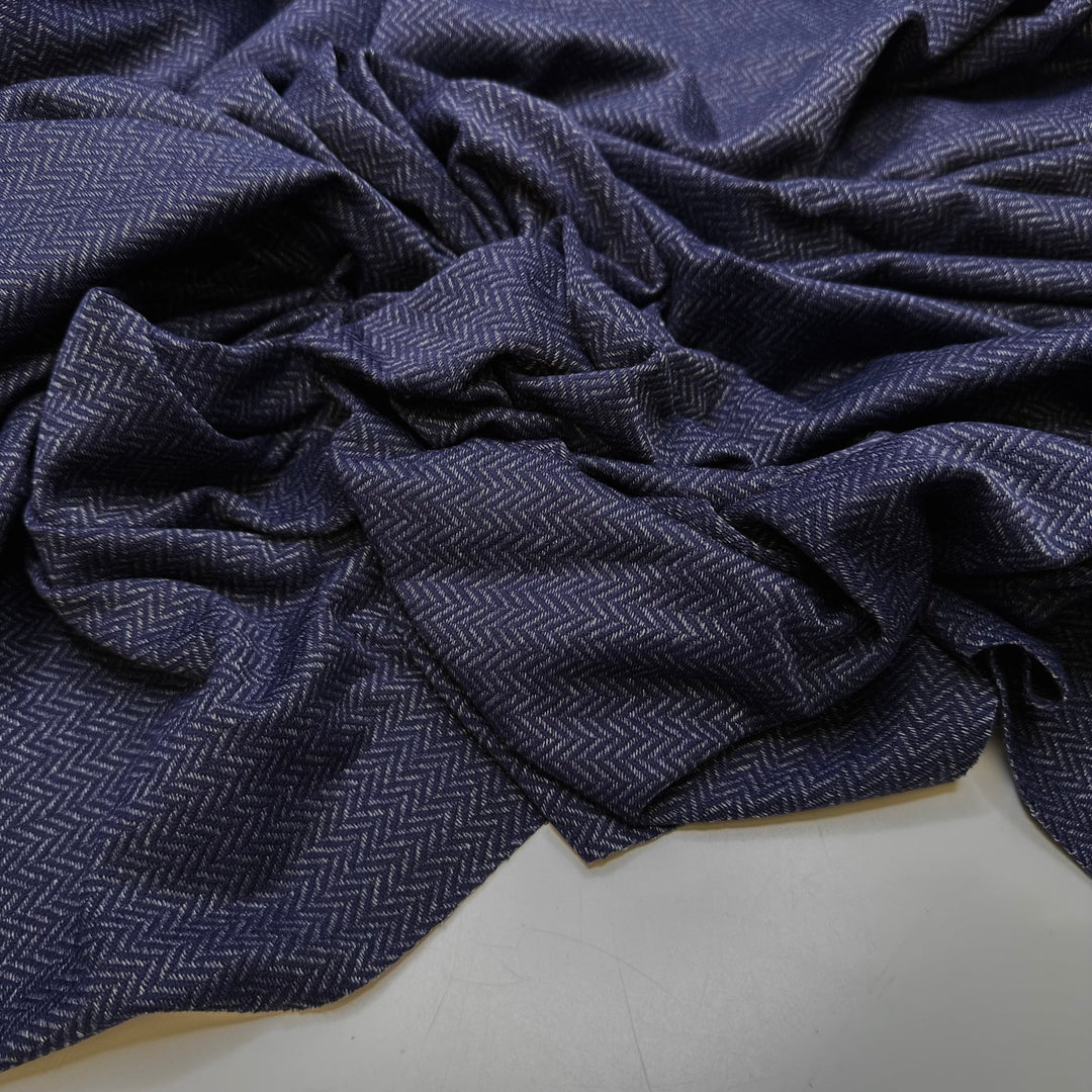 Plexiglass - Polyester Blend Knit - Light Grey/Navy Geometric - 1.95M Bundle - True Deadstock fabric Fabric by private - Sustainable Textile | FABCYCLE