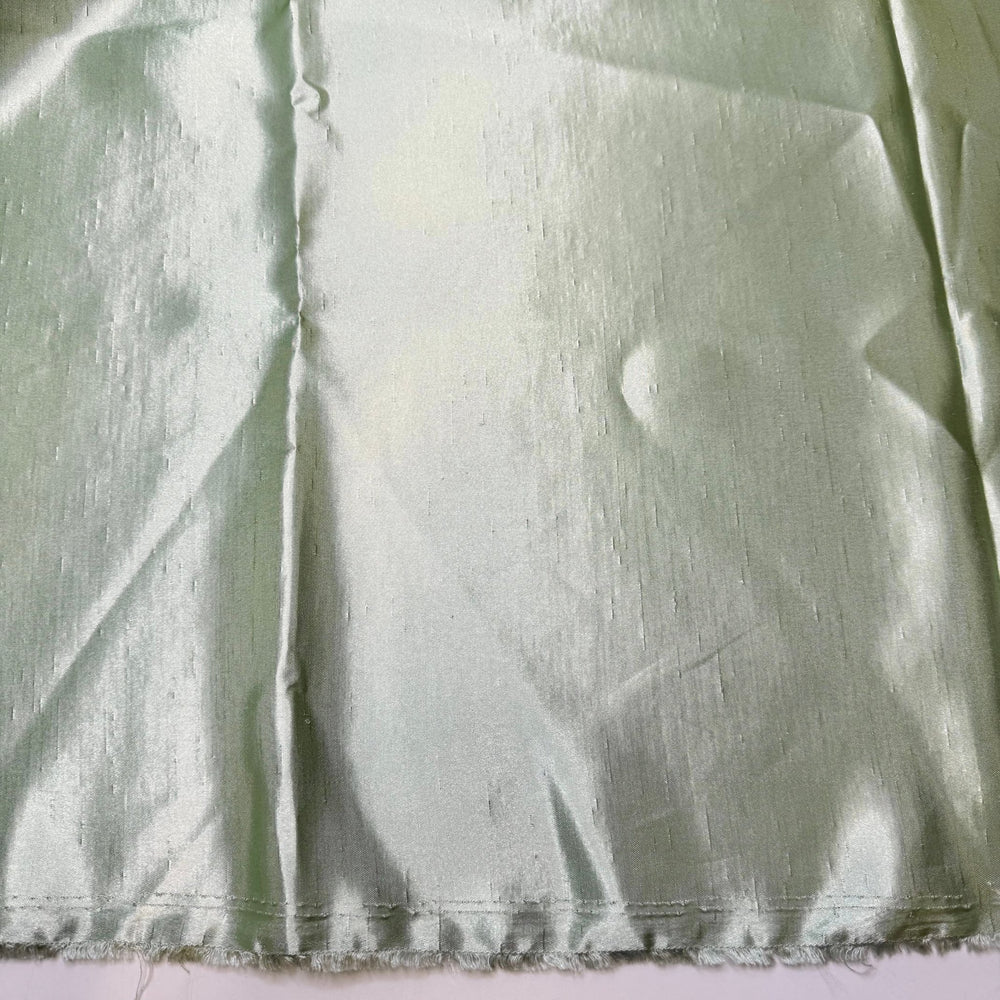 Plotting A Subsistence Farm - Polyester Blend Woven - Light Green - 1.85M Bundle - True Deadstock fabric Fabric by private - Sustainable Textile | FABCYCLE