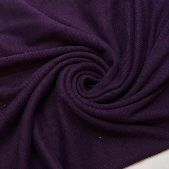 Plum Tired - Tubular Cotton/Bamboo Knit - Dark Purple - 2.7M Bundle - True Deadstock fabric Fabric by private - Sustainable Textile | FABCYCLE
