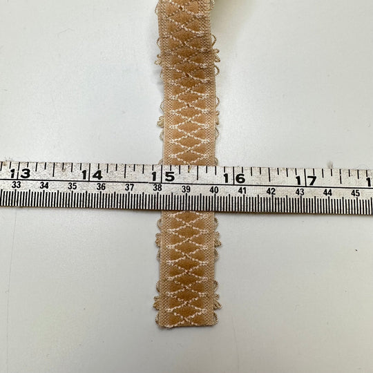 ¾" Plush-Back Elastic - Beige Nude - 1.9M Bundle - True Deadstock supplies Fabric by private - Sustainable Textile | FABCYCLE