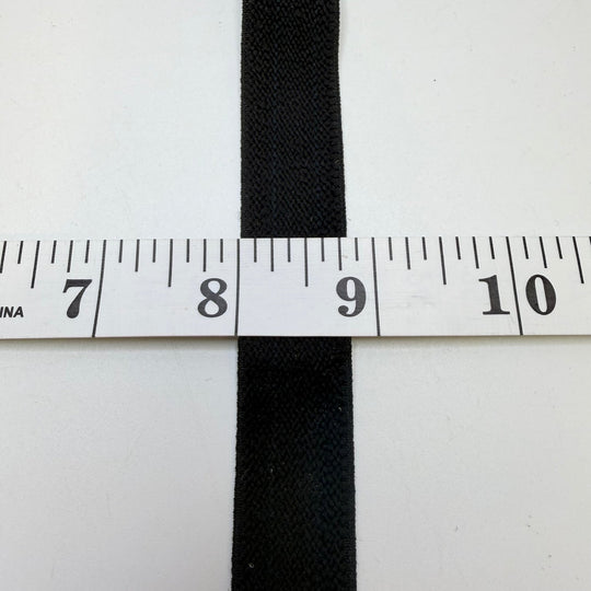 ¾" Plush - Back Elastic - Black - 2.3M Bundle - True Deadstock supplies Fabric by private - Sustainable Textile | FABCYCLE