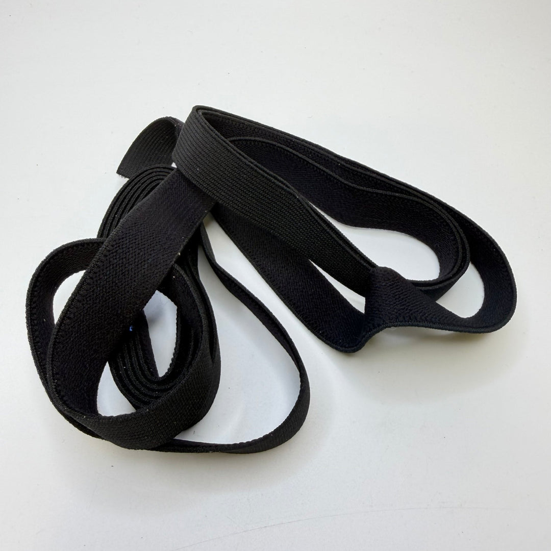 ¾" Plush - Back Elastic - Black - 2.3M Bundle - True Deadstock supplies Fabric by private - Sustainable Textile | FABCYCLE