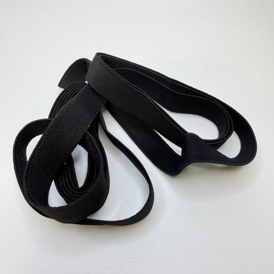 ¾" Plush - Back Elastic - Black - 2.3M Bundle - True Deadstock supplies Fabric by private - Sustainable Textile | FABCYCLE