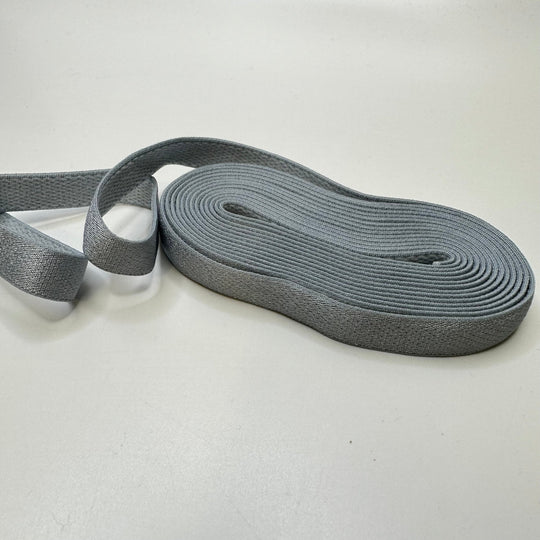 ½" Plush-Back Elastic - Dark Silver - 3M Bundle - True Deadstock supplies Fabric by private - Sustainable Textile | FABCYCLE