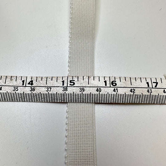 ⅝" Plush-Back Elastic - White/Ice Blue - 1.9M Bundle - True Deadstock supplies Fabric by private - Sustainable Textile | FABCYCLE