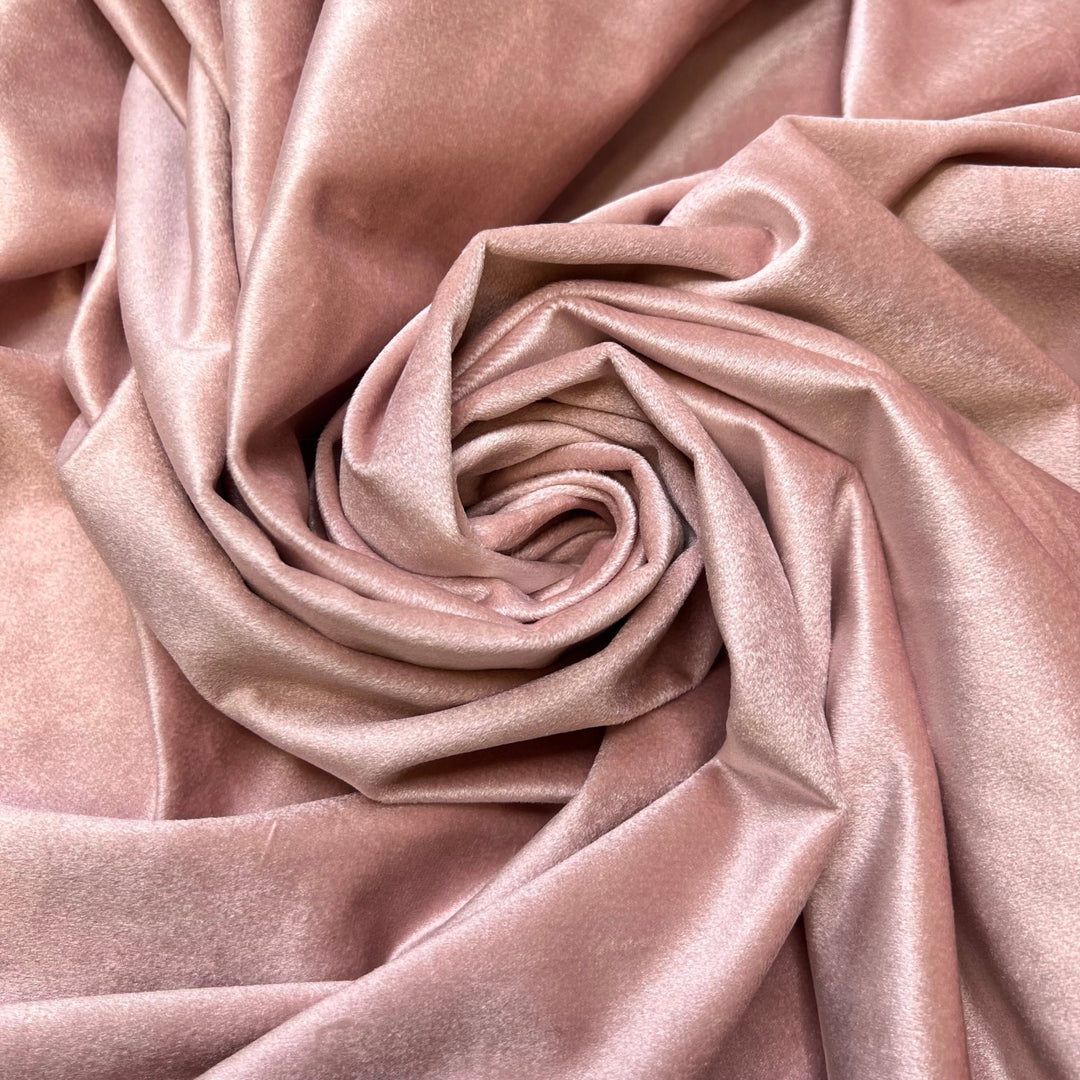 Plush Pink - Knitted Velour Polyester Blend Knit - Light Pink - 3M Bundle - True Deadstock fabric Fabric by private - Sustainable Textile | FABCYCLE