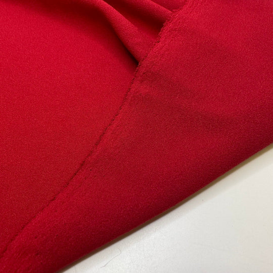 Poinsettia Red - Crepe Poly Woven - Red - 2.6M Bundle - True Deadstock fabric Fabric by private - Sustainable Textile | FABCYCLE
