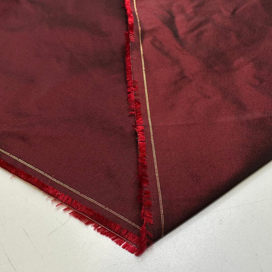 Poinsettia - Silk Woven - Burgundy - 4M Bundle - True Deadstock fabric Fabric by private - Sustainable Textile | FABCYCLE