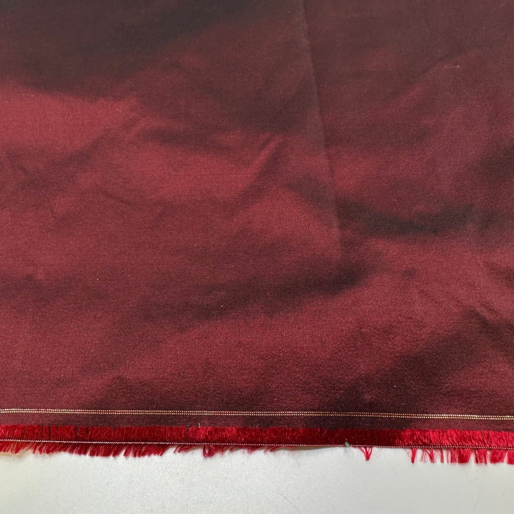 Poinsettia - Silk Woven - Burgundy - 4M Bundle - True Deadstock fabric Fabric by private - Sustainable Textile | FABCYCLE