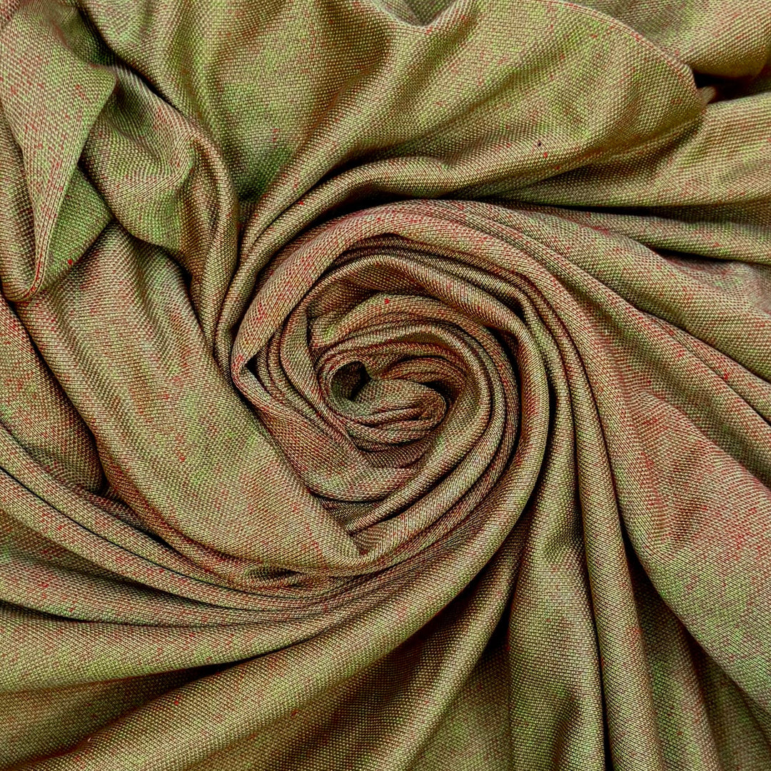 Poisoned Apple - Double Cloth Knit Cotton - Red/Green - 3M Bundle - True Deadstock fabric Fabric by private - Sustainable Textile | FABCYCLE