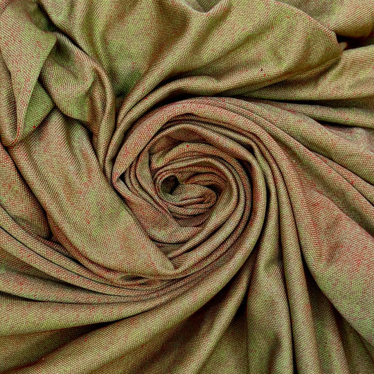 Poisoned Apple - Double Cloth Knit Cotton - Red/Green - 3M Bundle - True Deadstock fabric Fabric by private - Sustainable Textile | FABCYCLE