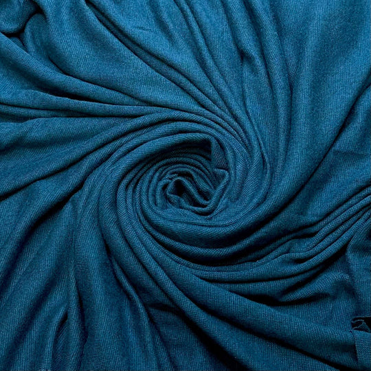 Polar Plunge - Cotton/Bamboo Knit - Blue - 1.25M Bundle - True Deadstock fabric Fabric by private - Sustainable Textile | FABCYCLE
