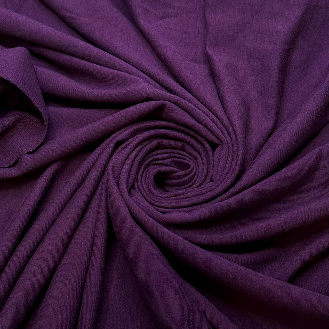 Pollinator Garden - French Terry Bamboo Knit - Dark Purple - 1.3M Bundle - True Deadstock fabric Fabric by private - Sustainable Textile | FABCYCLE
