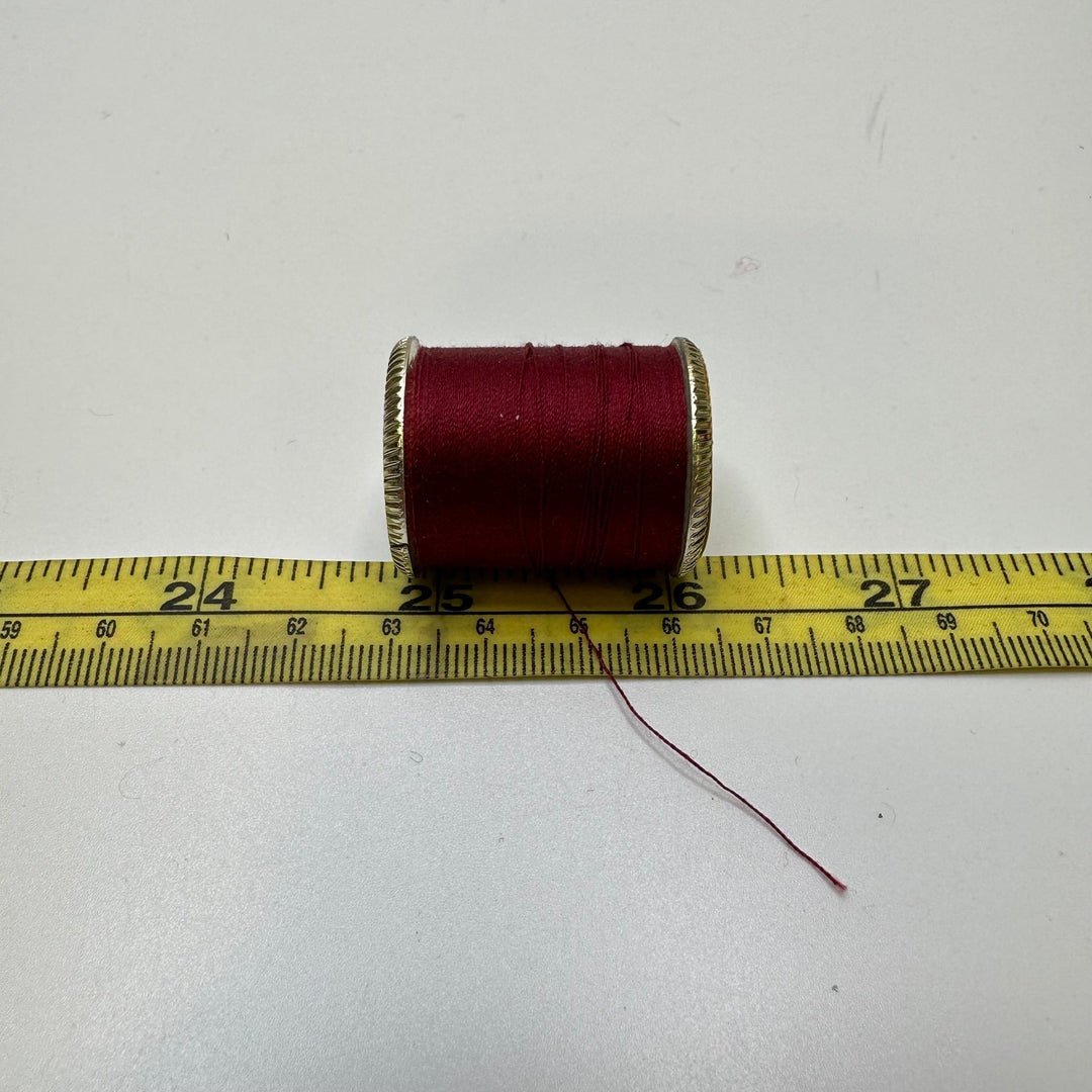 Poly/Cotton Blend All Purpose Thread - Burgundy - True Deadstock supplies Fabric by private - Sustainable Textile | FABCYCLE