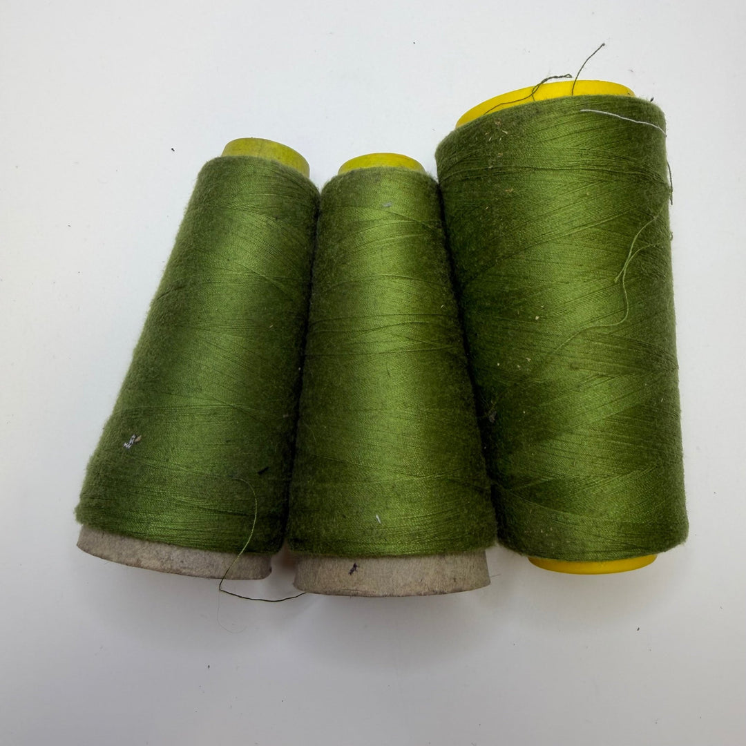 Poly/Cotton Blend All Purpose Thread - Green - 3 Pack - True Deadstock supplies Fabric by private - Sustainable Textile | FABCYCLE