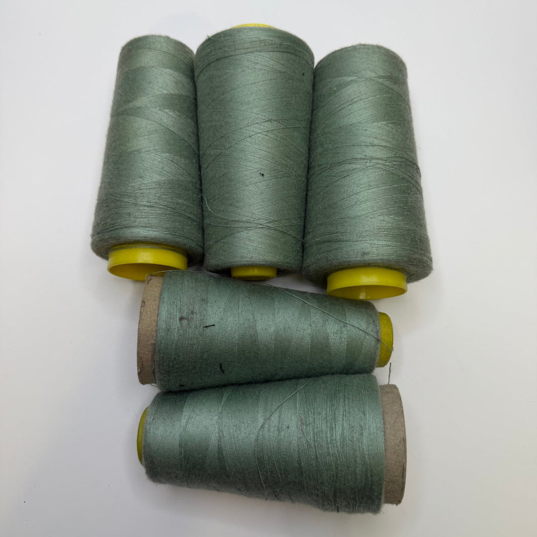 Poly/Cotton Blend All Purpose Thread - Light Green - 5 Pack - True Deadstock supplies Fabric by private - Sustainable Textile | FABCYCLE