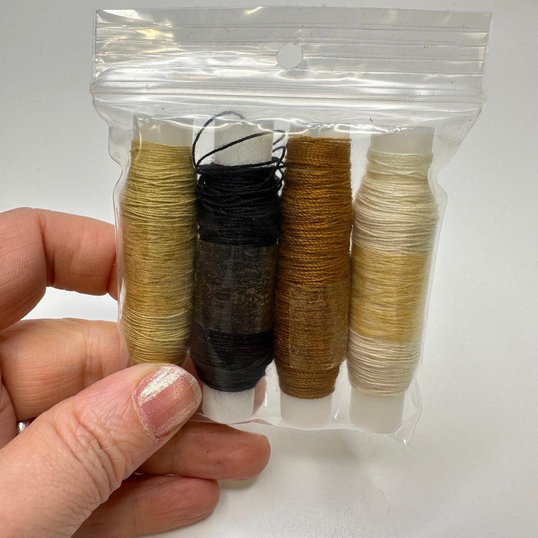 Poly/Cotton Blend Topstitch Thread - Neutral Mix - 4 Pack - True Deadstock supplies Fabric by private - Sustainable Textile | FABCYCLE