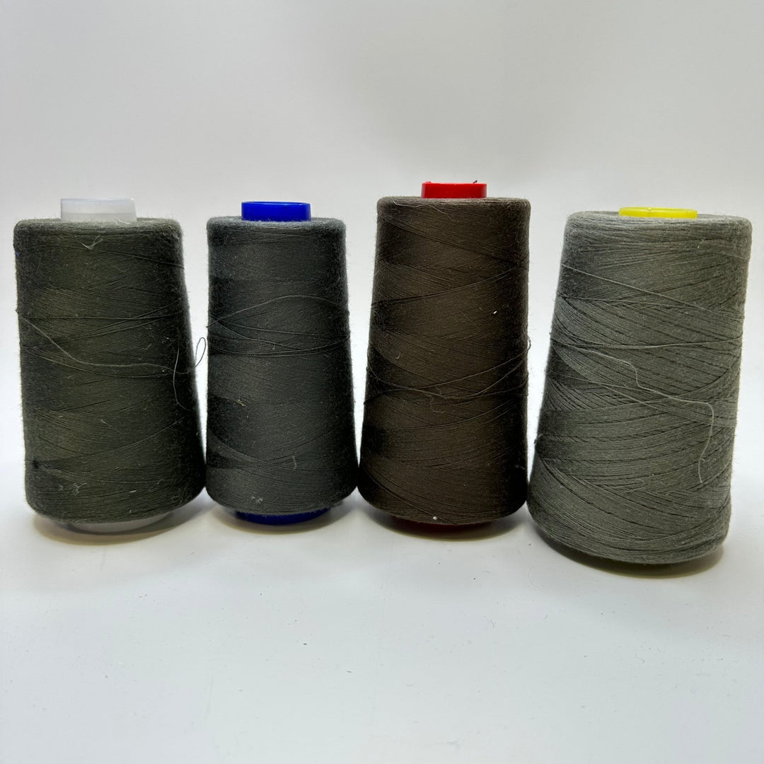 Polyester All Purpose Thread - Dark Green/Brown - 4 Pack - True Deadstock supplies Fabric by private - Sustainable Textile | FABCYCLE