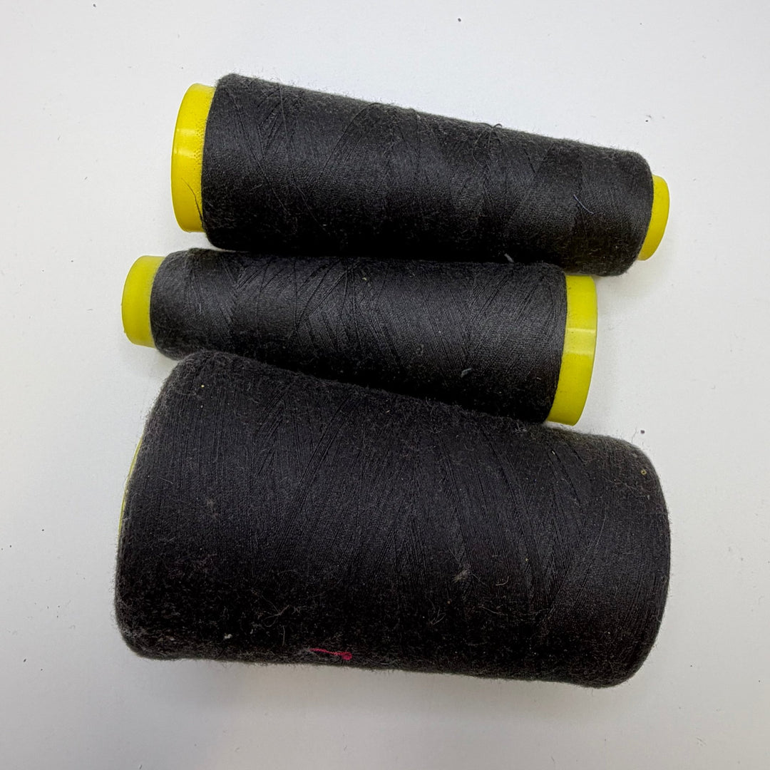Polyester All Purpose Thread - Dark Grey - 3 Pack - True Deadstock supplies Fabric by private - Sustainable Textile | FABCYCLE