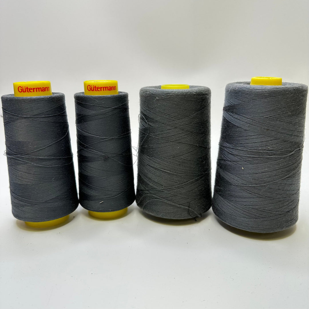 Polyester All Purpose Thread - Dark Grey - 4 Pack - True Deadstock supplies Fabric by private - Sustainable Textile | FABCYCLE
