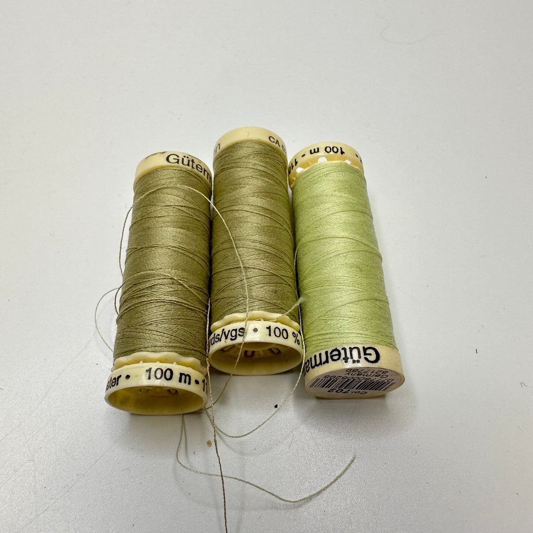Polyester All Purpose Thread - Light Green - 3 Pack - True Deadstock supplies Fabric by private - Sustainable Textile | FABCYCLE