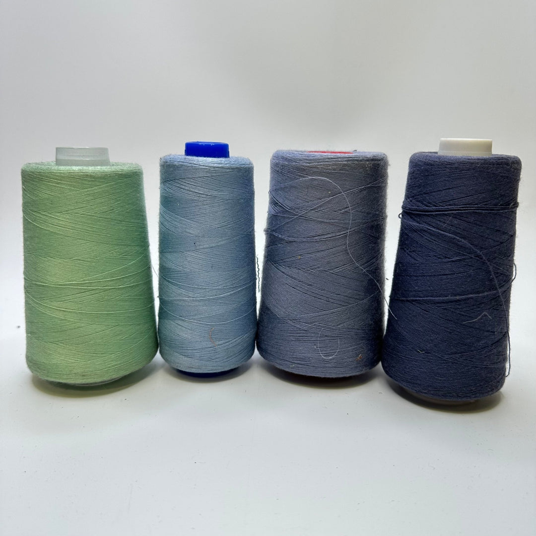 Polyester All Purpose Thread - Light Grey Green Blue - 4 Pack - True Deadstock supplies Fabric by private - Sustainable Textile | FABCYCLE
