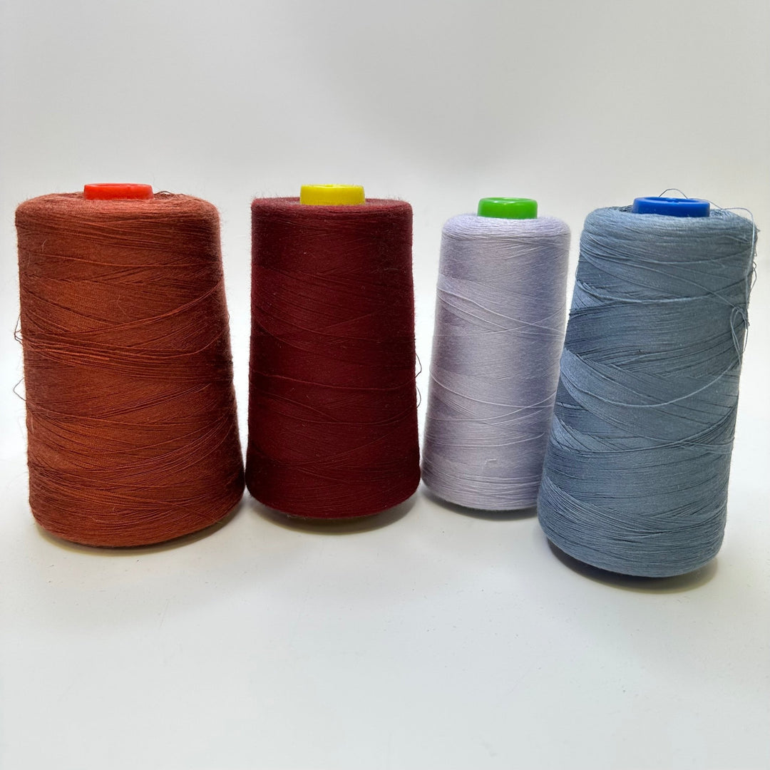 Polyester All Purpose Thread - Red Orange Blue Lilac - 4 Pack - True Deadstock supplies Fabric by private - Sustainable Textile | FABCYCLE
