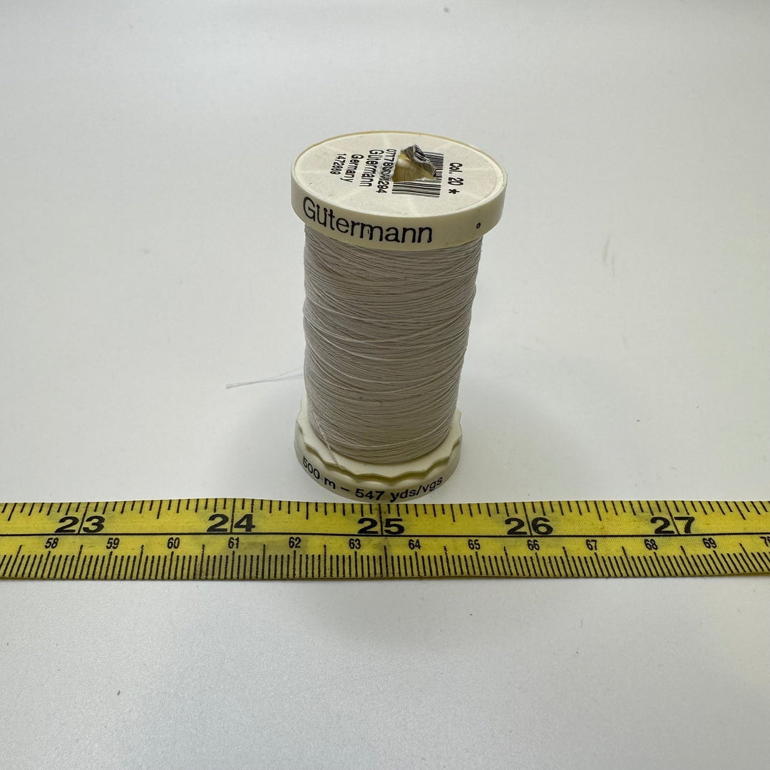 Polyester All Purpose Thread - White - True Deadstock supplies Fabric by private - Sustainable Textile | FABCYCLE