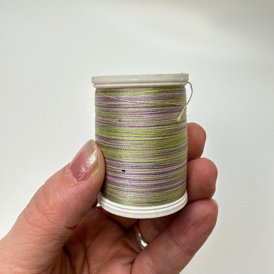 Polyester Embroidery Thread - Light Green Purple - True Deadstock supplies Fabric by private - Sustainable Textile | FABCYCLE