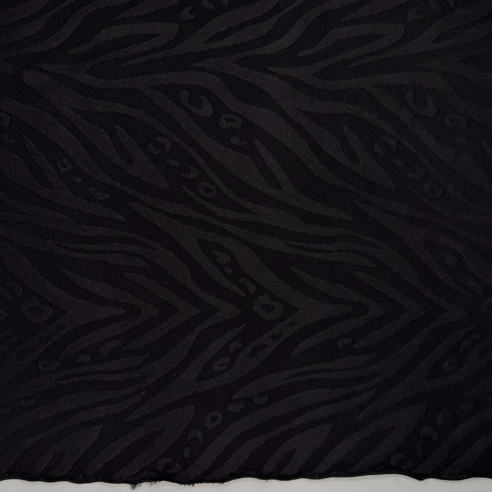 Pool Party Animal - Jersey Poly/Spandex Knit - Black Animal Print - 1.05M Bundle - True Deadstock fabric Fabric by private - Sustainable Textile | FABCYCLE