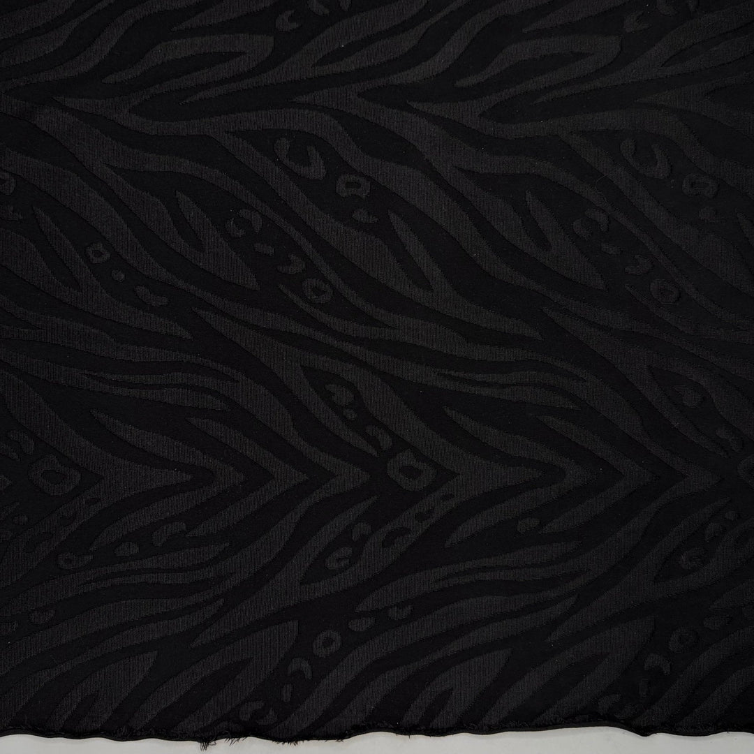 Pool Party Animal - Jersey Poly/Spandex Knit - Black Animal Print - 1.05M Bundle - True Deadstock fabric Fabric by private - Sustainable Textile | FABCYCLE