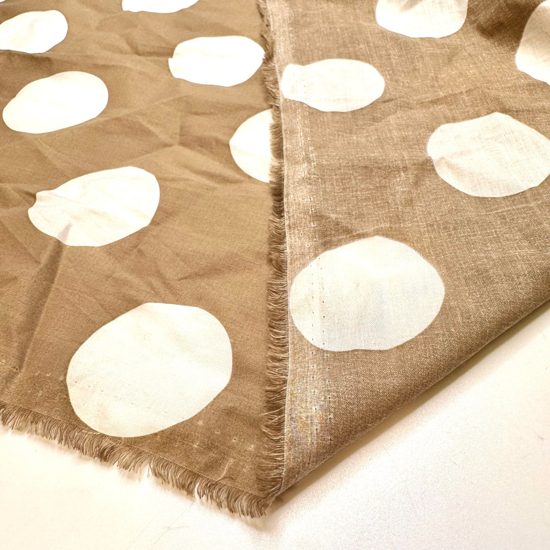 Pools In The Sand - Cotton Blend Woven - Light White/Beige Polka Dots - 1.1M Bundle - True Deadstock fabric Fabric by private - Sustainable Textile | FABCYCLE